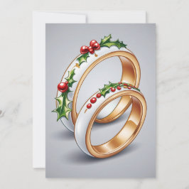 赤と緑のクリスマスは日付カードを除く 招待状