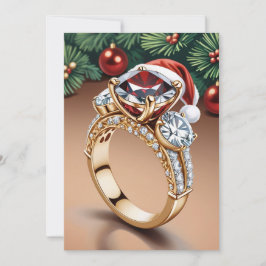 赤と緑のクリスマスは日付カードを除く 招待状