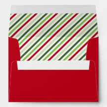 赤と緑のクリスマスエンベロープ