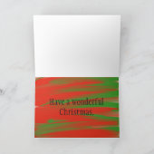 赤と緑のクリスマスカード シーズンカード (内部)
