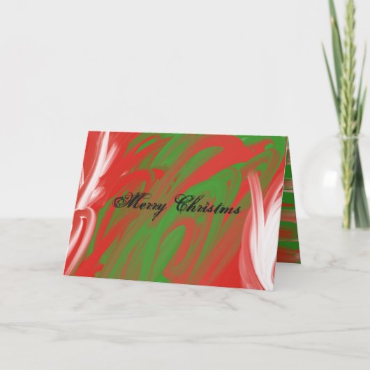 赤と緑のクリスマスカード シーズンカード (正面)