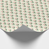 赤と緑のクリスマスジンジャーブレッドCookie ラッピングペーパー (角)