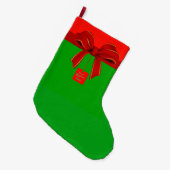 赤と緑のクリスマスストッキング ラージクリスマスストッキング (正面 (吊り時))