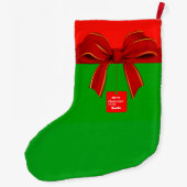 赤と緑のクリスマスストッキング ラージクリスマスストッキング (裏面)