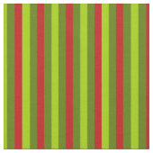 赤と緑のクリスマスストライプの織物 ファブリック (クローズアップ)
