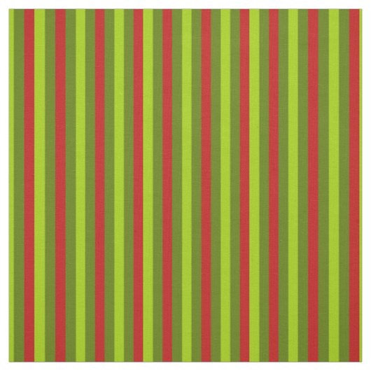 赤と緑のクリスマスストライプの織物 ファブリック (見本)