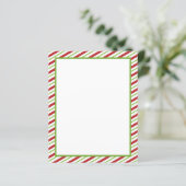 赤と緑のクリスマスストライプ文房具 (スタンド正面)