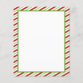 赤と緑のクリスマスストライプ文房具 (正面)