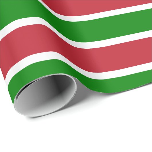 赤と緑のクリスマスストライプ。 ラッピングペーパー (ロールコーナー)