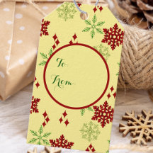 赤と緑のクリスマススノーフレーク
