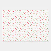 赤と緑のクリスマスセット3 ラッピングペーパーシート (正面3)