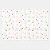 赤と緑のクリスマスセット3 ラッピングペーパーシート (正面)