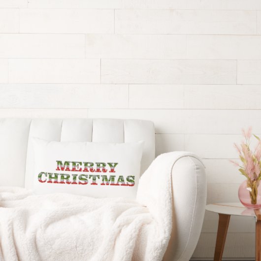 赤と緑のクリスマスセーター |休日 ランバークッション (ソファ)