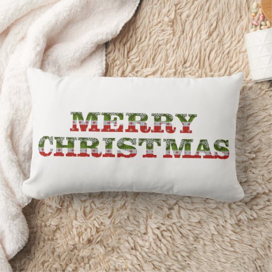 赤と緑のクリスマスセーター |休日 ランバークッション (ブランケット)