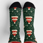 赤と緑のクリスマスソックス（名前あり） ソックス (上部)