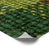 赤と緑のクリスマスタータンチェック。 ポスター (角)