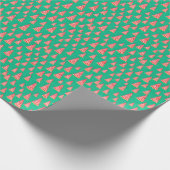 赤と緑のクリスマスツリーラッピング紙 ラッピングペーパー (角)