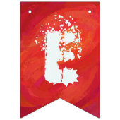 赤と緑のクリスマスデコレーション バンティングフラッグ (第3の旗)