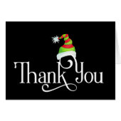 赤と緑のクリスマスハットをありがとう (正面横)