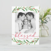 赤と緑のクリスマスフォトクリスマスカード シーズンカード (スタンド正面)