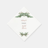 赤と緑のクリスマスブランチ スタンダードカクテルナプキン (角)