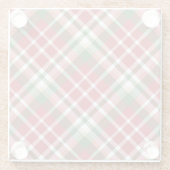 赤と緑のクリスマスプレッドパターンコースター ガラスコースター (裏面)