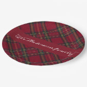 赤と緑のクリスマスプレッドファミリー名 ペーパープレート (アングル)