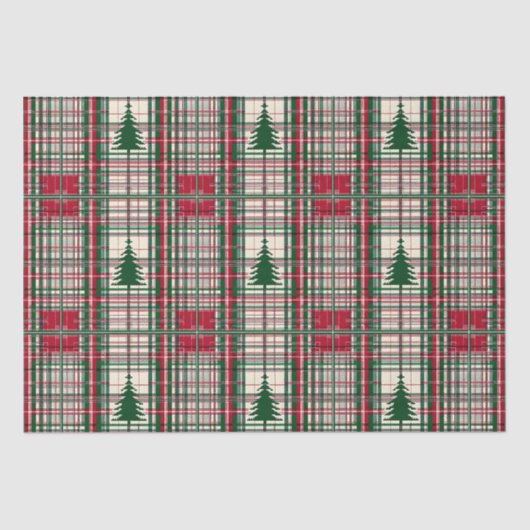 赤と緑のクリスマスプレド 薄葉紙 (正面)