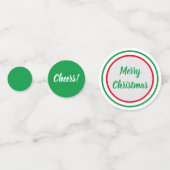 赤と緑のクリスマス休暇 コンフェッティ (裏面)