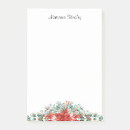 赤と緑のクリスマス名前をカスタムするのポストイット注記 ポストイット