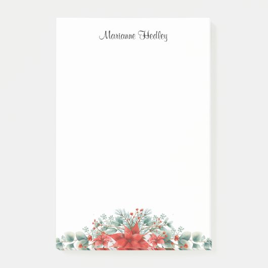 赤と緑のクリスマス名前をカスタムするのポストイット注記 ポストイット (正面)