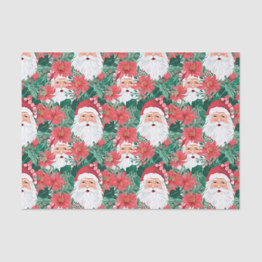 赤と緑のクリスマス名門私立校風のサンタ 薄葉紙 (正面)