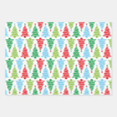 赤と緑のクリスマス座標3おもしろい ラッピングペーパーシート (正面)