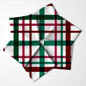 赤と緑のクリスマス柄チェック柄 ファブリック