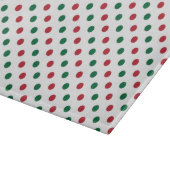 赤と緑のクリスマス水玉模様パターン カッティングボード (角)