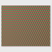 赤と緑のクリスマス アーガイル包装紙 ラッピングペーパー (フラット)