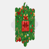 赤と緑のクリスマス オーナメントカード (右)
