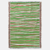 赤と緑のクリスマス スローブランケット (正面縦)