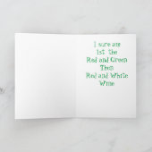 赤と緑のクリスマス – ワインの赤と白!! シーズンカード (内部)