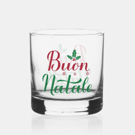 赤と緑のクリスマス Buon Natale ウイスキーグラス