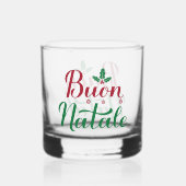 赤と緑のクリスマス Buon Natale ウイスキーグラス (裏面)
