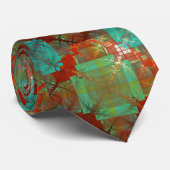 赤と緑のクロマティック融合タイ ネクタイ (ロール)