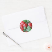 赤と緑のグドロップ ラウンドシール (封筒)