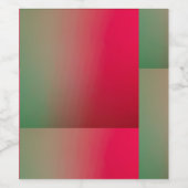 赤と緑のグラデーション ワインラベル (シングルラベル)