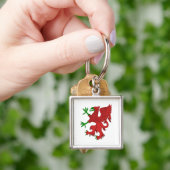 赤と緑のグリフィン キーホルダー (手)
