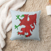 赤と緑のグリフィン クッション (ブランケット)