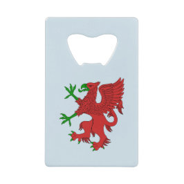 赤と緑のグリフィン クレジットカード栓抜き