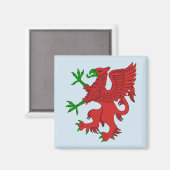 赤と緑のグリフィン マグネット (正面/裏面)