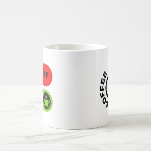 赤と緑のコおもしろいーヒーと開始マグカップ コーヒーマグカップ (中央)