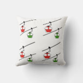 赤と緑のゴンドラ装飾用クッション クッション (裏面)